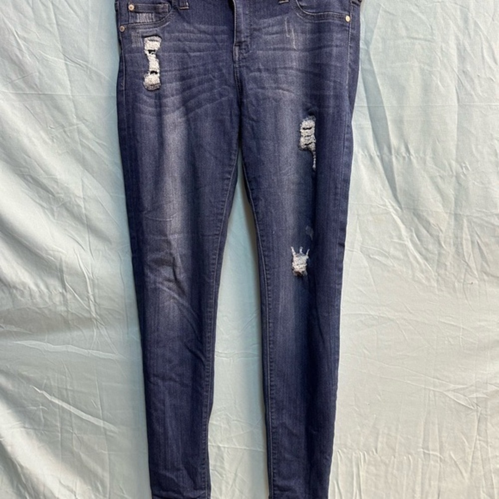 Altar'd State Blue Jeggings with Distressed Detailing